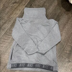 Nike Heather Gray High-Neck Sweatshirt
